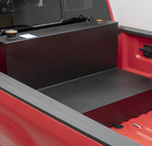 Truck bed with tool box